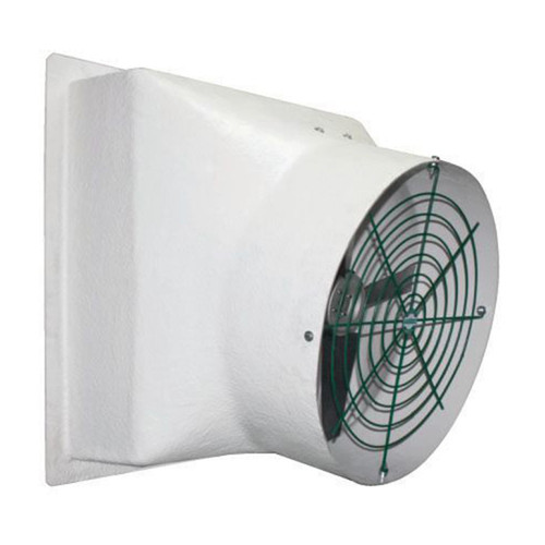  J&D Manufacturing VFP20P-GS 20 Inch Fiberglass Exhaust Fan, Poly Shutter, 3,798 CFM, Direct Drive, 115/230V/1Ph 