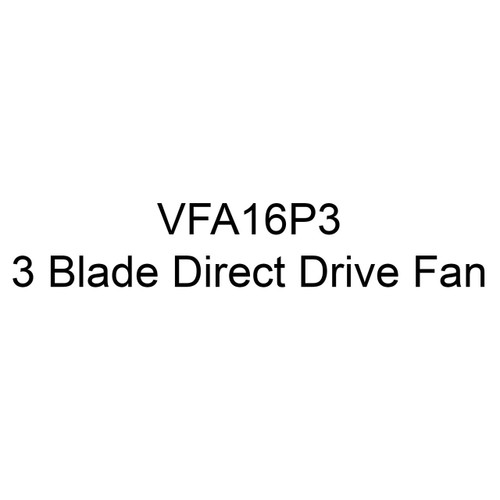  J&D Manufacturing VFA16P3 16 Inch Fiberglass Exhaust Fan, 2,268 CFM, Aluminum Shutter, Direct Drive, 230/460V/3Ph 