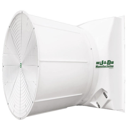  J&D Manufacturing VSA55A3C21-SL 55 Inch Exhaust Fan, Aluminum Shutter, 28,347 CFM, Belt Drive, 115/208-230V/1Ph 