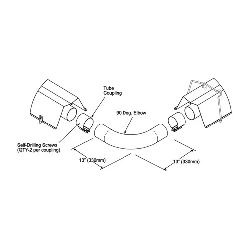  Sterling 1143208010 90 Degree Elbow Package With Couplings 
