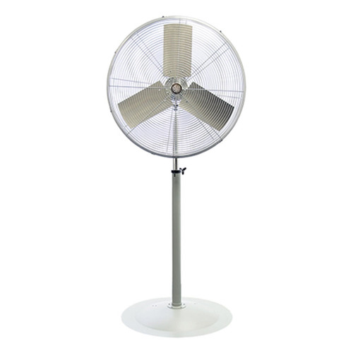  TPI UHP-24-PJR 24 Inch Industrial Unassembled Pedestal Mounted Super Duty Fan, Gray, 4300 CFM, 120V/1Ph 