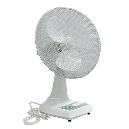  TPI ODF-12 12 Inch Oscillating Desk Fan, White, 3 Speed, 860 CFM, 120V/1Ph 