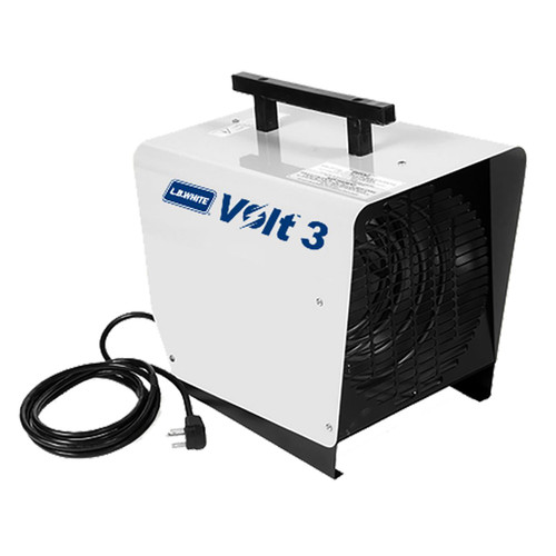  LB White Volt 3 Portable Electric Heater, 3 KW, 240V/1PH 