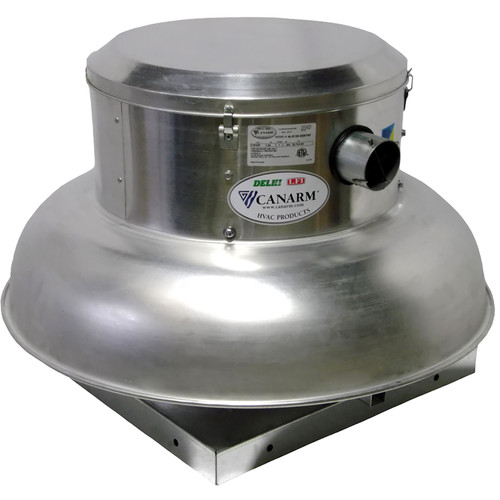 Canarm ALX150-DD050EC Direct Drive Downblast Roof Exhaust Fan, 2003 CFM At 0.25 Inches Static, 115/230V/1Ph, 1/2 HP