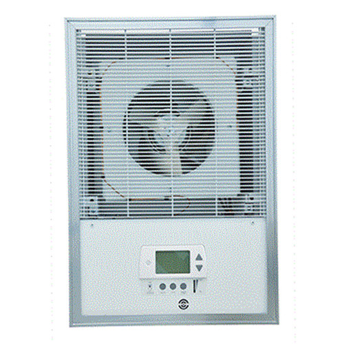  Markel J3453SD Heavy Duty Fan Forced Electric Wall Heater With Smart Thermostat, White Color, 3000 Watts, 208V/3Ph 