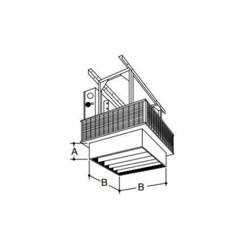  Markel D1612 Linear Louvered Diffuser, For 25-50 KW Models 