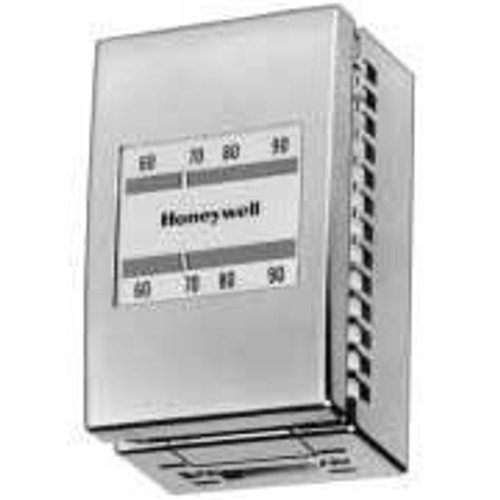  Honeywell TP970A2259 Pneumatic Stat Two Pipe, DA, 1 Temp 60-90F Includes Satin Chrome Cover 
