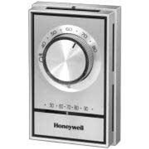 Honeywell T498B1512 120/208/240v DPST Beige Electric Heat Thermostat With Thermometer, Positive Off, 