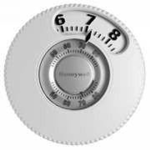  Honeywell T87N1026 Premier White 24v Mercury Free Heating/Cooling Round Thermostat " Easy To See " 