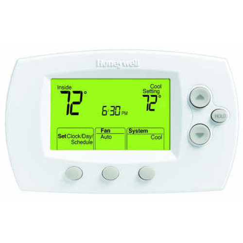  Honeywell TH6110D1021 Premier White 24v/750 Millivolt Focus Pro Programmable Single Stage Thermostat W 