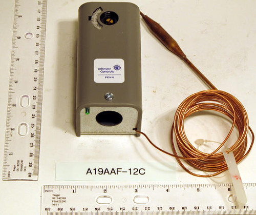  Johnson Controls A19AAF-12C SPDT Remote Bulb Temperature Control 25-225F 3.5 Dif 10' Bulb 