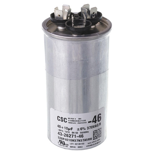  Rheem 43-26271-46 Capacitor - 40/10/370 Dual Round 