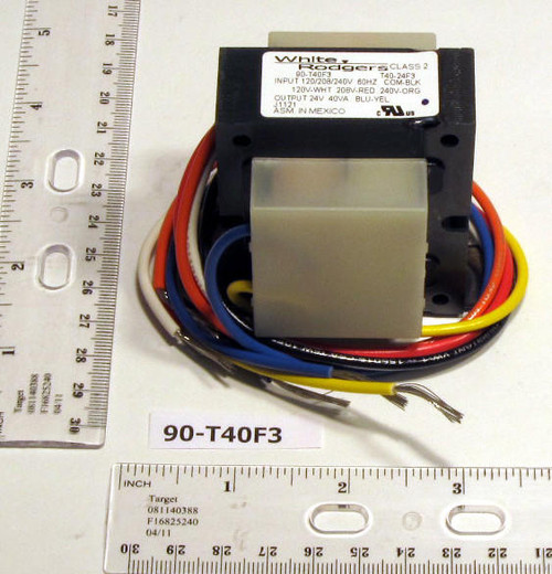  White-Rodgers 90-T40F3 40va, 50/60 Hz, 120/208/240v Ppri., 24v sec., Foot mount, Transformer Replaces 9 