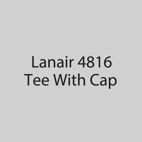  Lanair 4816 8 Inch Tee With Cap, Galvalume 