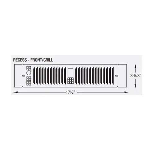  King Electric KTW-RG-W KTW Recessed Grill, White 