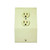  King Electric BKR120-A K BB Accy Duplex Cover Plate (Inc. 120V Receptacle) Almond 