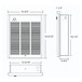  Berko FRA4027F Electric Wall Heater, 4/3/2/1.5KW, 277/240V 1PH 15/13/8/7A 
