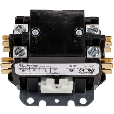 HartlandControls CON-2/240/40, HCCY2XU04GG999S, 2P 208/240V 40A Contactor