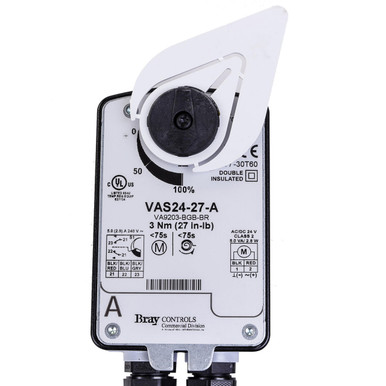 Bray VAS24-27-A Electric Actuator, Spring Return, 24V, 27 Lb. In.