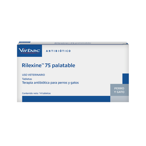 RILEXINE 75 PALATABLE CJA. 14 TABLETAS