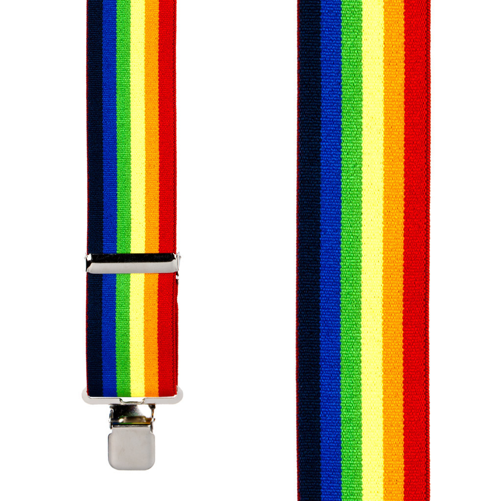 Rainbow Striped Suspenders - 2-inch Wide | SuspenderStore