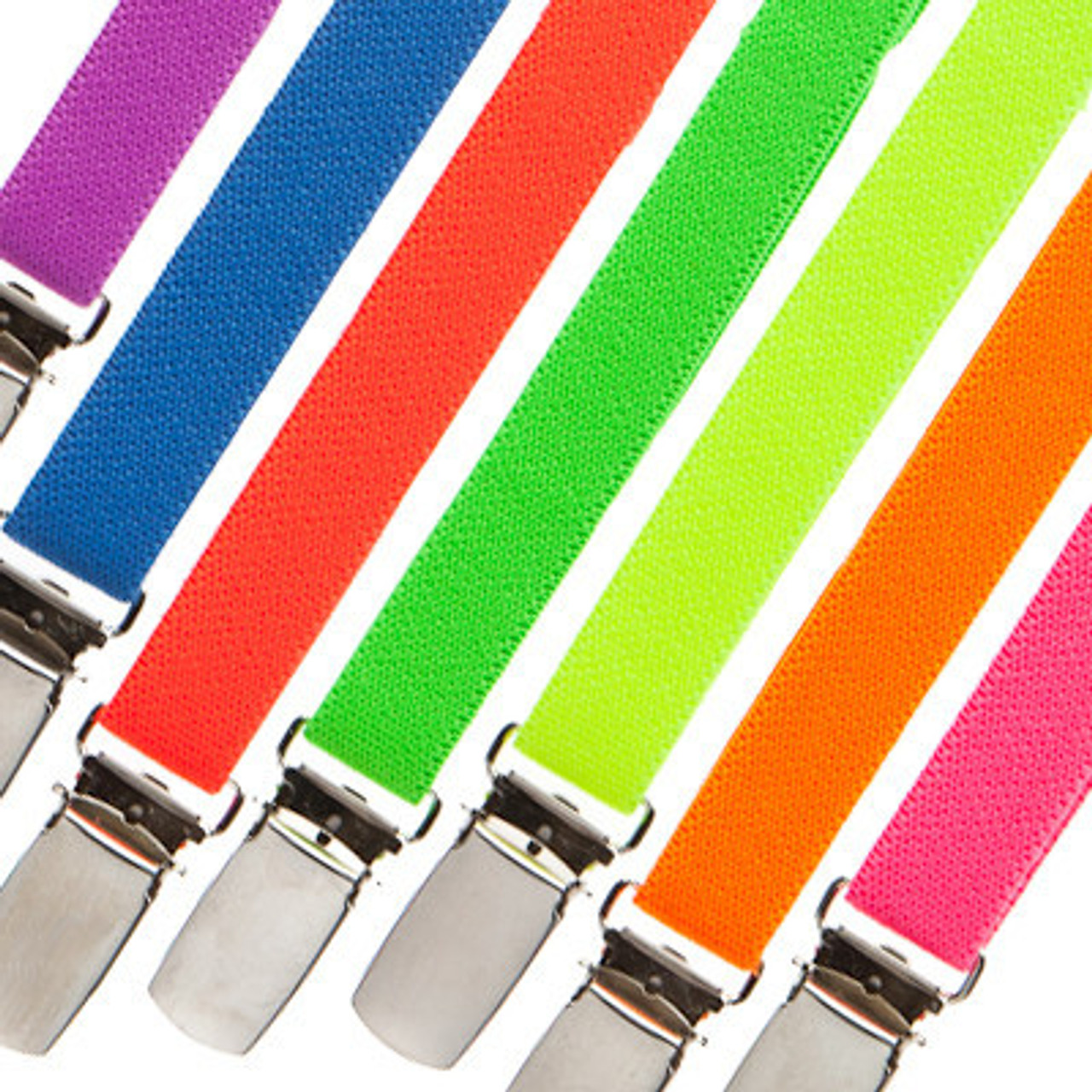 Skinny Neon Suspenders - 1/2 Inch Wide