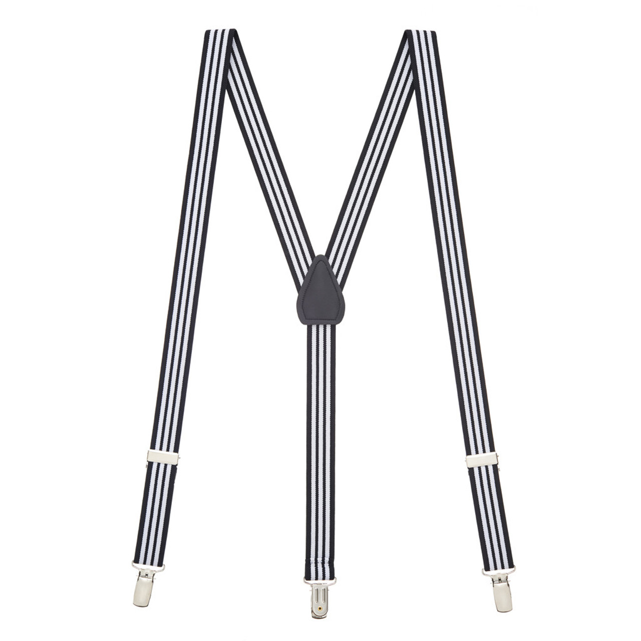 BLACK and WHITE STRIPED Suspenders for Kids | SuspenderStore