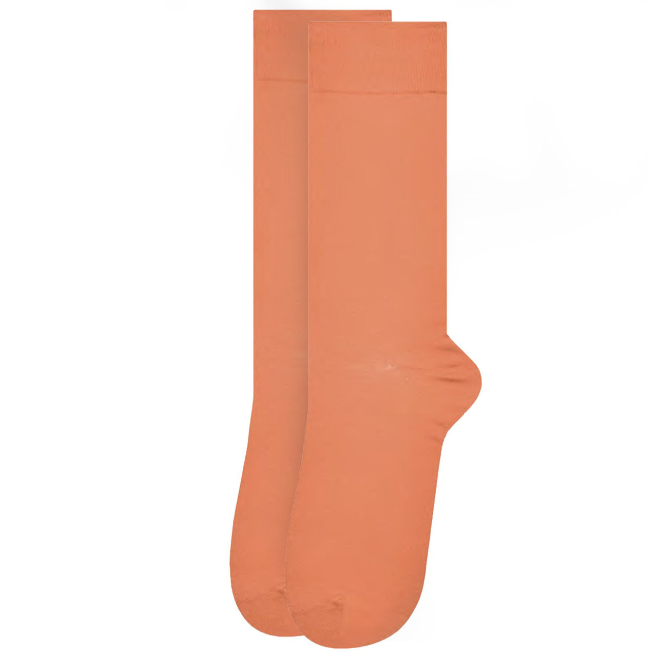 Peach Perfection: Men's Stylish Mid-Calf Dress Socks