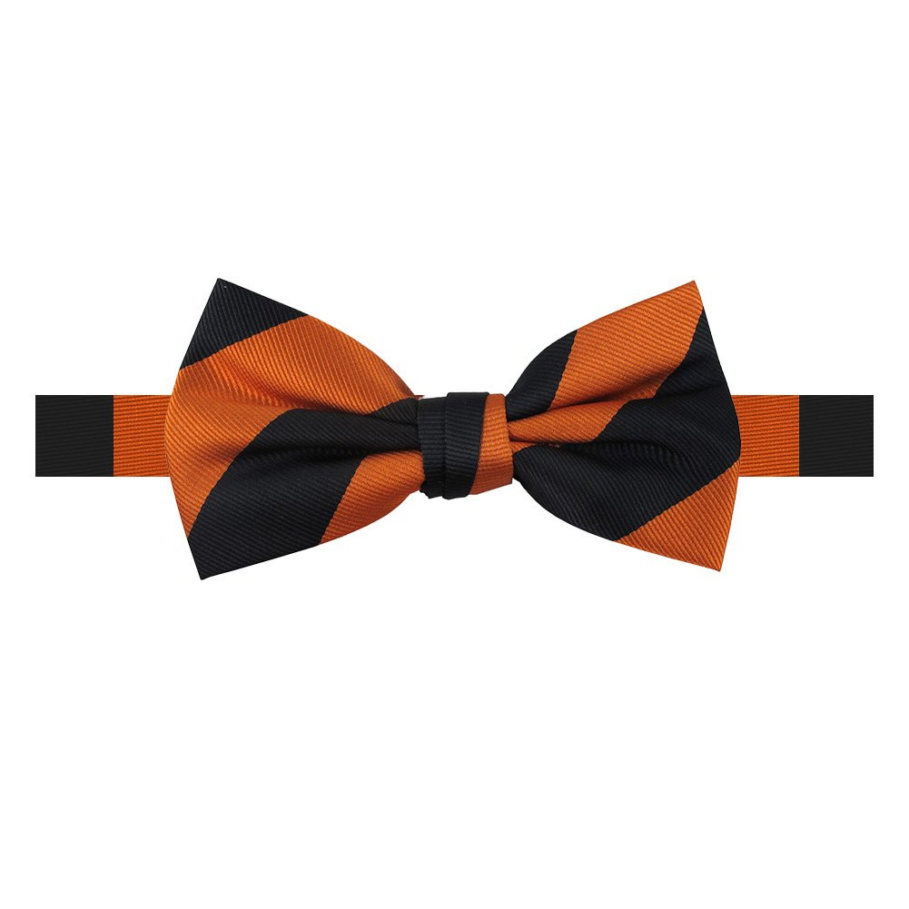 NWT Lele Sadoughi Bow Tie Wrap Belt - Orange Multi Orange and Black Striped Self-Tie Bow Tie | Shop at TieMart  main image 4