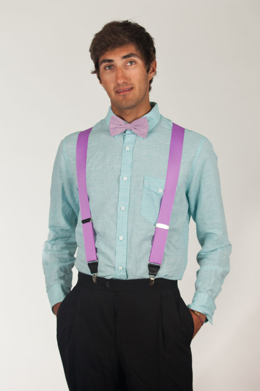 Suspender and Bow Tie Set - PERIWINKLE