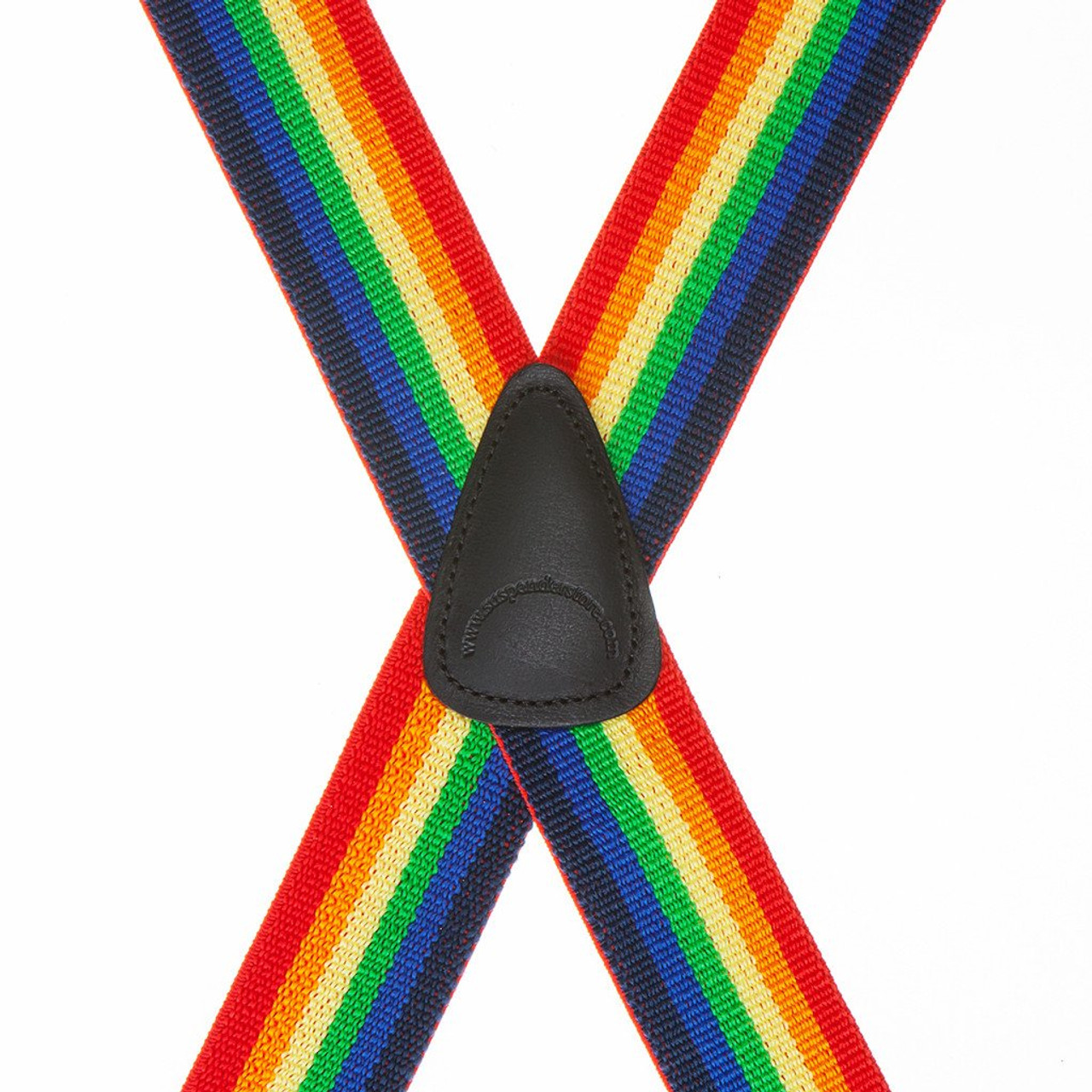 Children's Rainbow Skinny Braces // Kids Pride Flag Elastic Clip