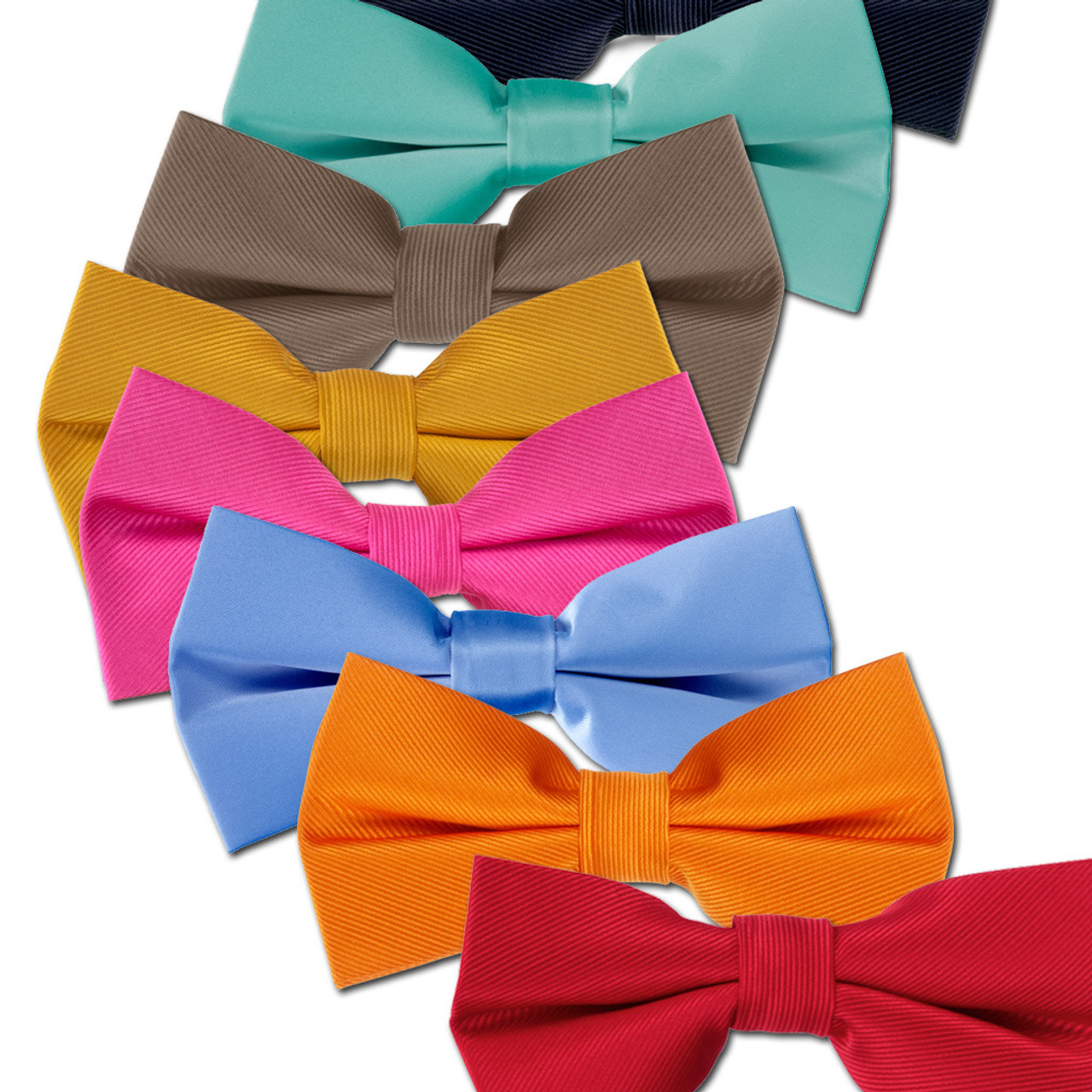 Solid Color Pre-tied Bow Ties for Kids