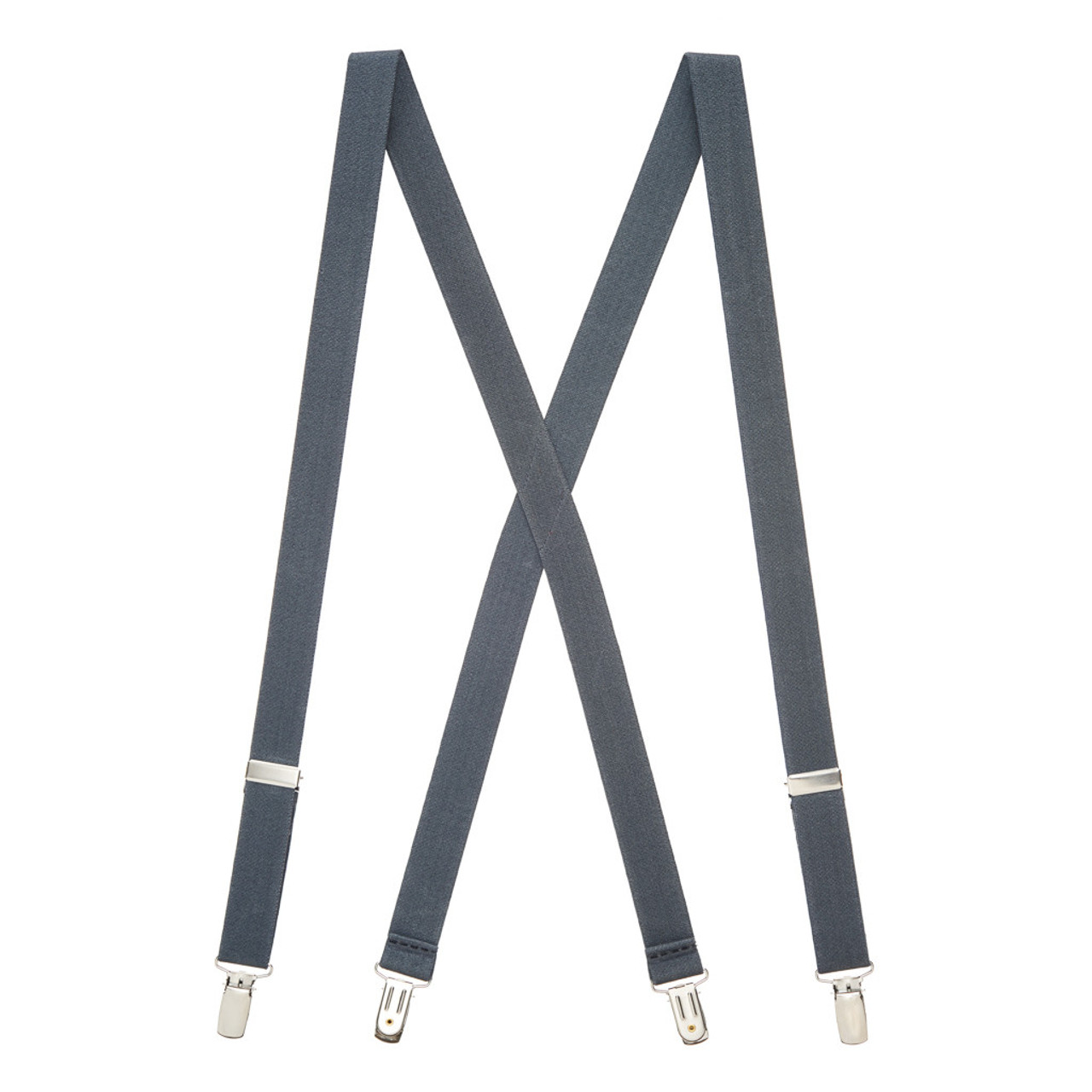 Men's Unisex Clip-on Braces Elastic “Gray” Suspender Y-shape Ajustable