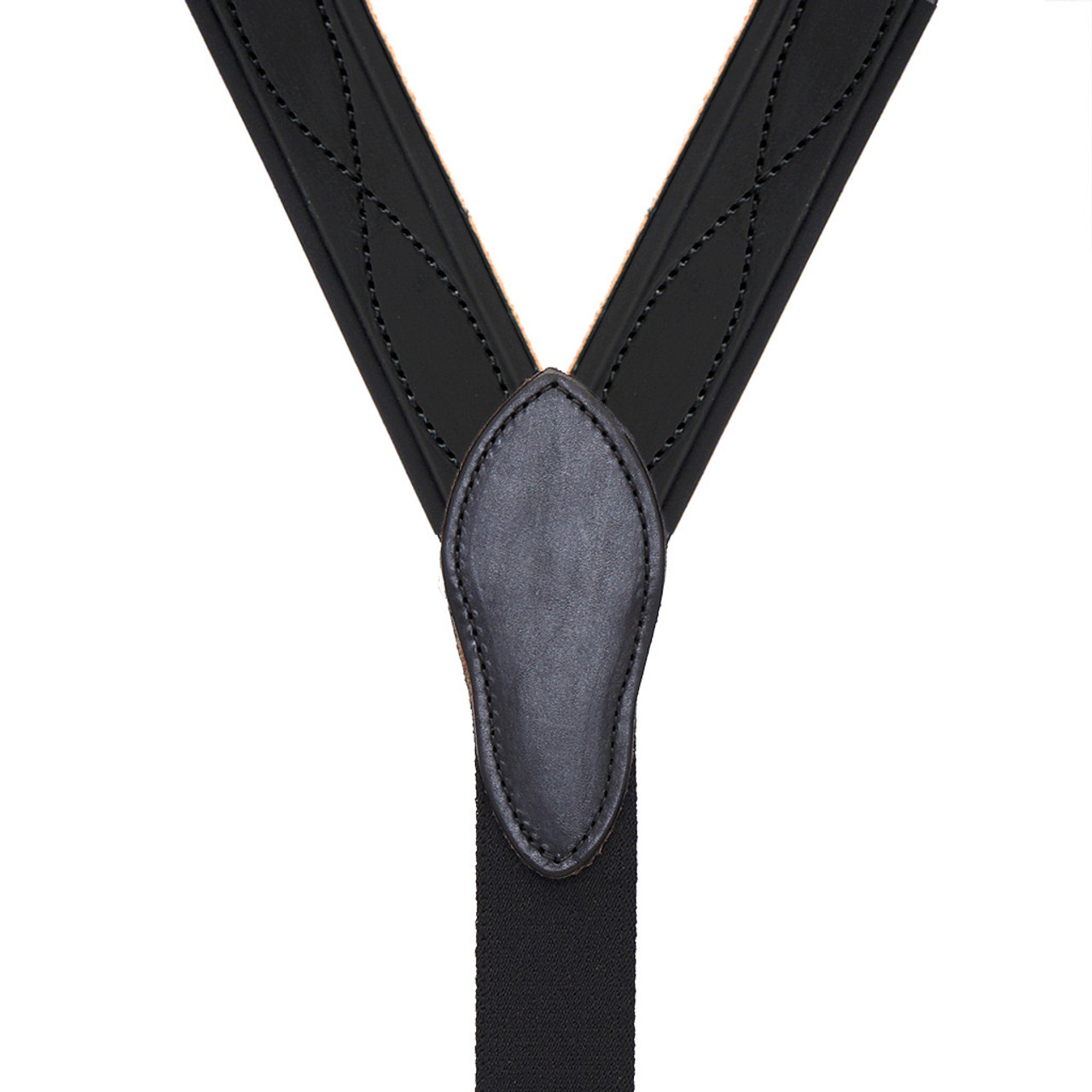 SuspenderStore Plain W/Crease Handcrafted Western Leather Belt Loop  Suspenders