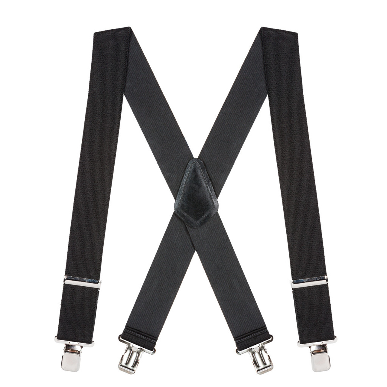 BLACK Suspenders - 2 Inch Wide|SuspenderStore