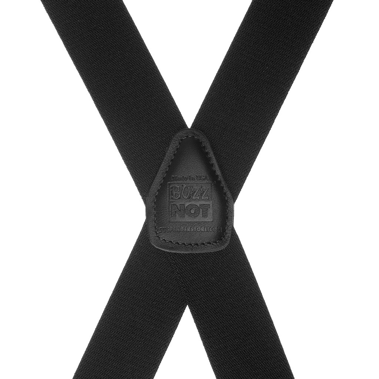 Melo Tough Y back suspenders airport friendly Suspenders,NO buzz with  Plastic Clip 1.5 inch fully elastic braces (Black) : : Clothing,  Shoes & Accessories