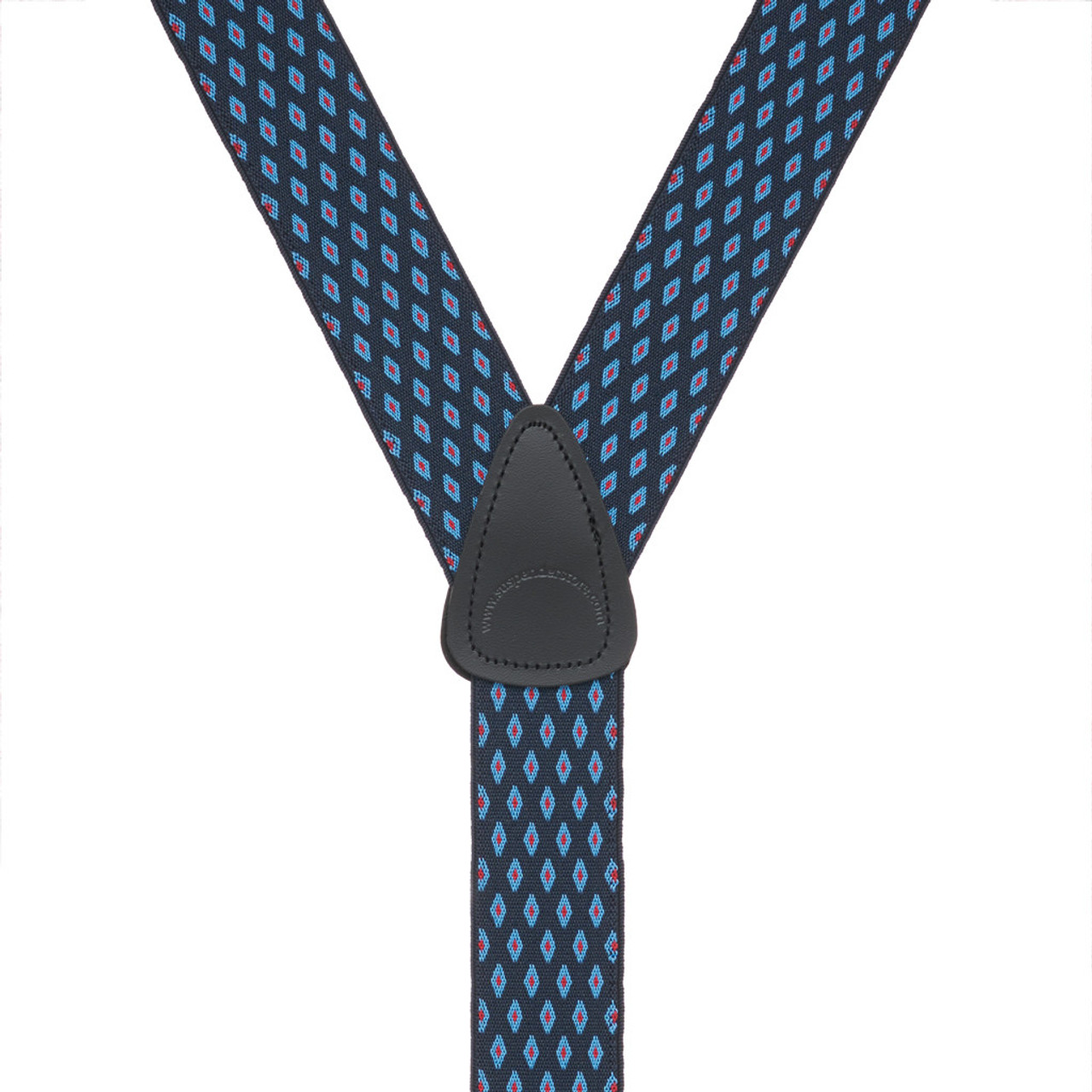 Suspender Store Jacquard Diamond Burst Suspenders - Button