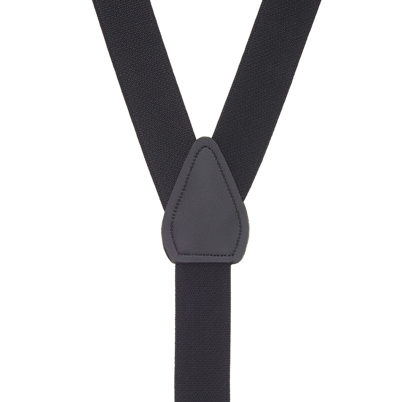 1 Inch Herringbone Black Plated Metal Suspender Clip - Strapworks