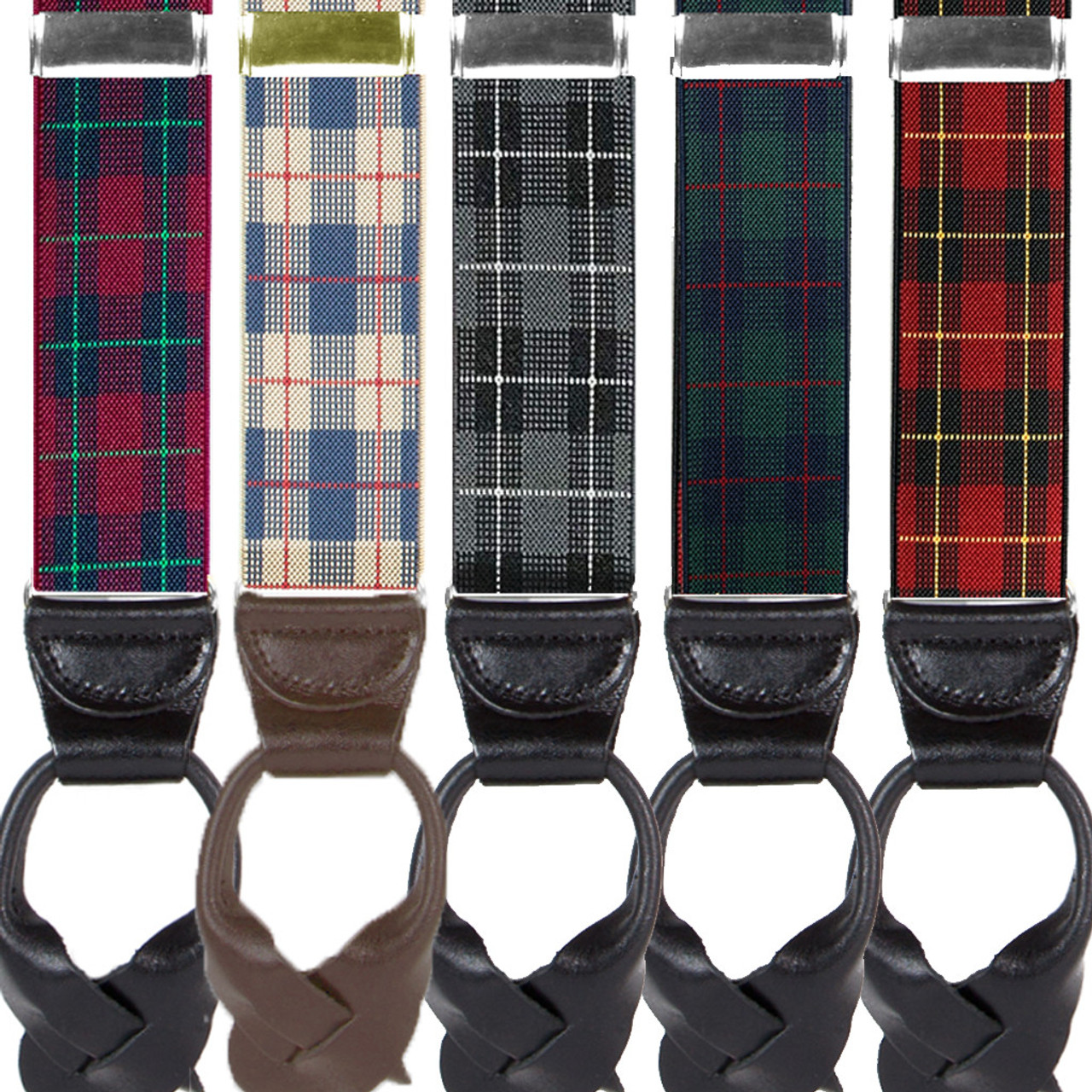 Suspender Store Jacquard Diamond Burst Checkered Suspenders - Clip, Men's, Size: 54 for 6'1 to 6'5 Tall, Blue