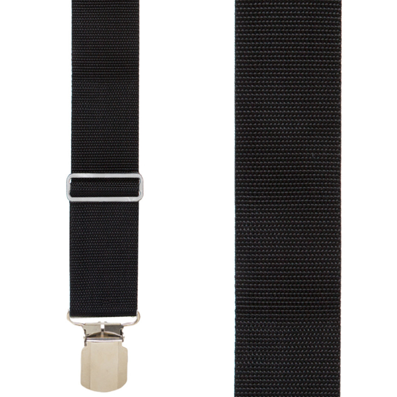 WHITE 2-Inch Wide Pin Clip Suspenders