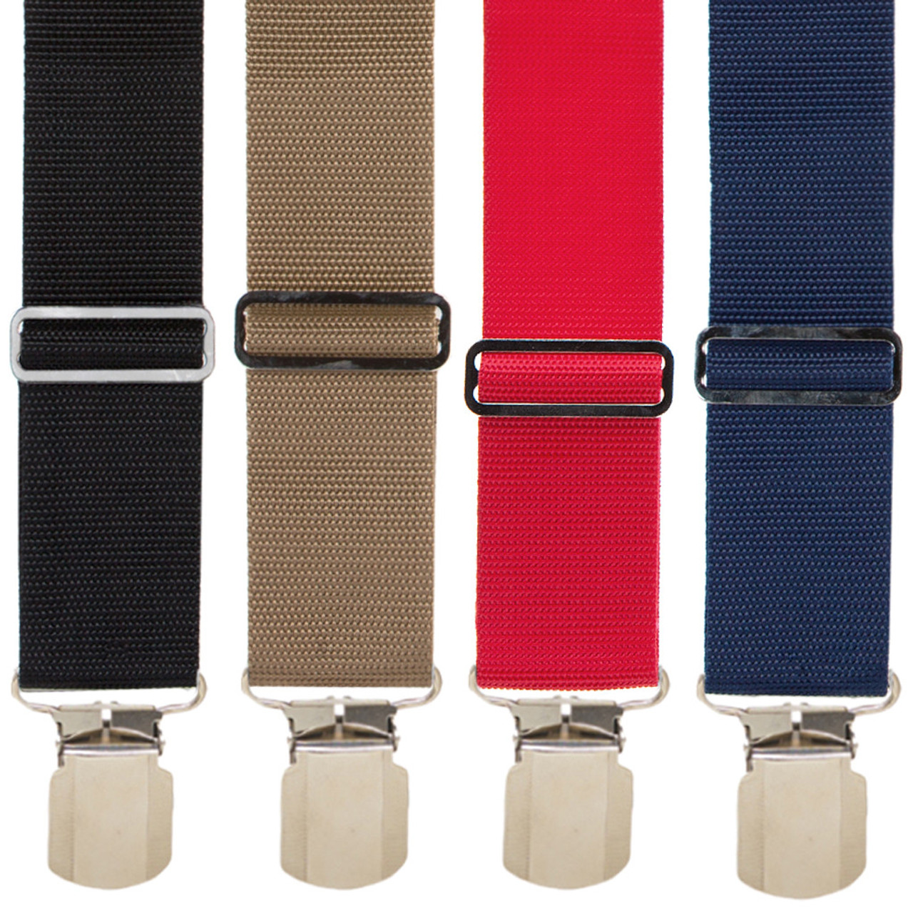Bioterti Men's Y-Shaped Heavy Duty Suspenders – 6 Metal Clips