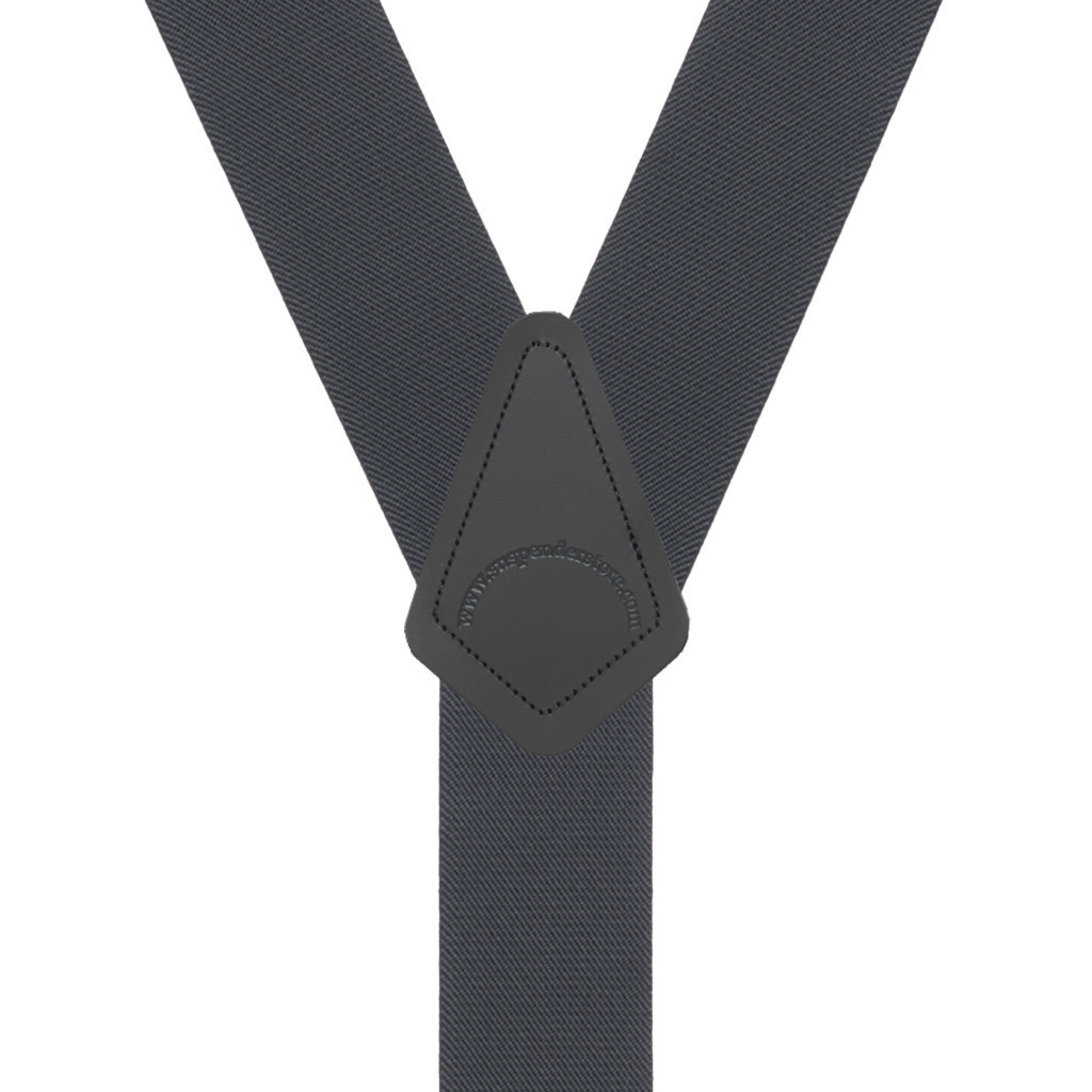 DARK GREY 2 Inch Suspenders Trigger SnapSuspenderStore