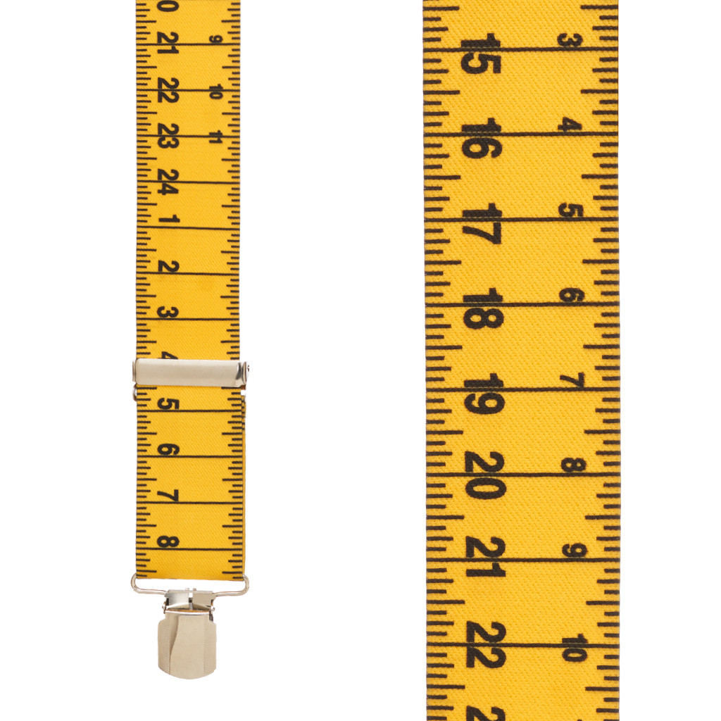 TAPE MEASURE 2Inch Wide Pin Clip Suspenders SuspenderStore
