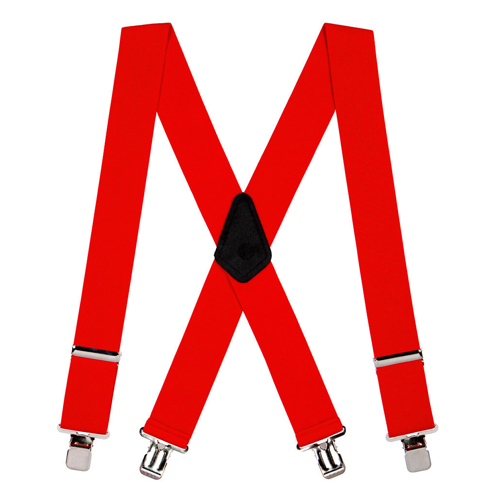 RED Suspenders 2 Inch Wide SuspenderStore
