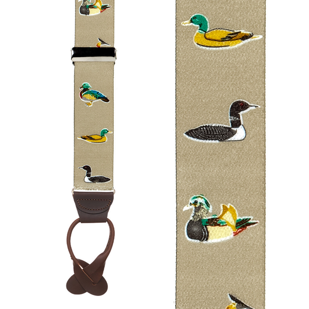 Duck Suspenders BUTTON SuspenderStore