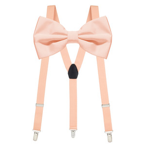 Bow Tie and Suspenders Set in Peach