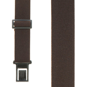 Brown Suspenders - 1.5 Inch Wide Belt Clip