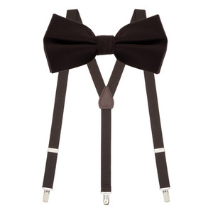Bow Tie and Suspenders Set - Champagne