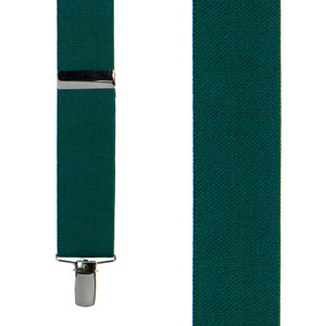 1.5 Inch Wide Suspenders in Green - Front View