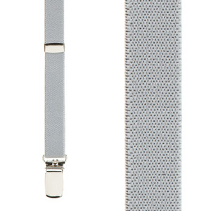 Skinny Suspenders in Light Grey - Front View